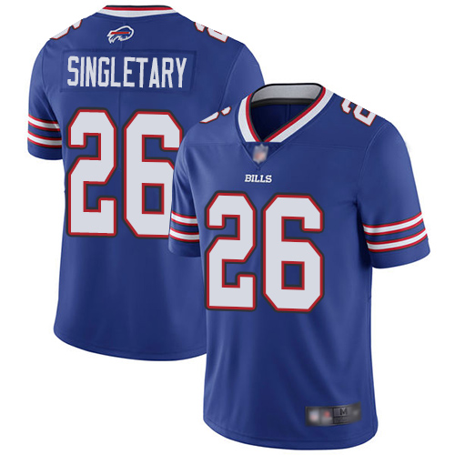 Men Buffalo Bills #26 Devin Singletary Royal Blue Team Color Vapor Untouchable Limited Player NFL Jersey